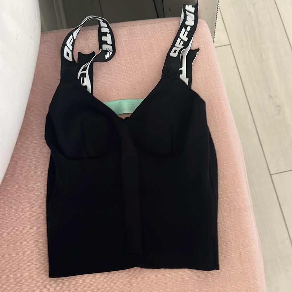 Off-White Black Crop Top